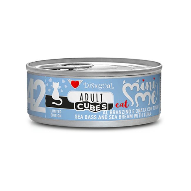 Disugual gatto  adult mini me 42 branzino orata tonno  cubes  85gr