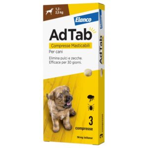 AdTab compresse antiparassitarie Cane 1,3-2,5kg 56mg