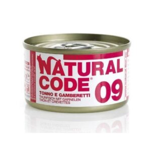 Natural code cat 09 tonno e gamberetti 85GR