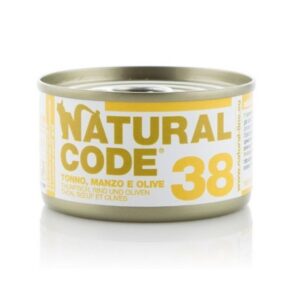 Natural code cat 38 tonno manzo e olive 85GR