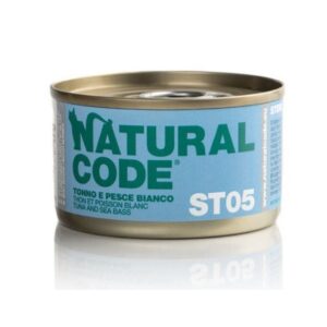 Natural code cat sterilizzato 05 tonno e pesce bianco 85GR