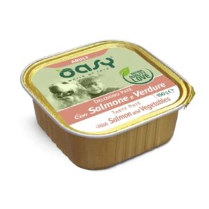 Oasy dog paté adult ricco di salmone e verdure 150GR
