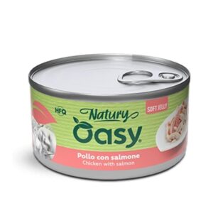 Oasy Natury soft jelly pollo con salmone lattina 85gr