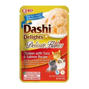 Dashi delights delicate flakes pollo con tonno e salmone 40GR