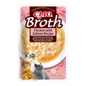 Ciao Broth pollo con salmone 40GR