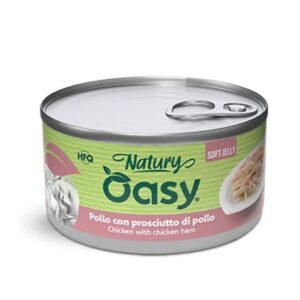 Oasy Natury soft jelly pollo con prosciutto lattina 85gr