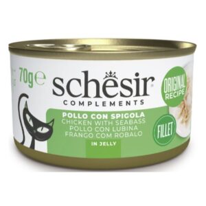 Schesir cat jelly filetti di pollo  spigola 70GR