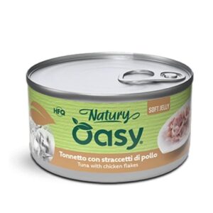 Oasy Natury soft jelly tonnetto con straccetti di pollo lattina 150gr
