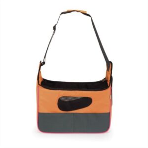 Borsa trasportino colore arancio grigio 40x20x27 cm