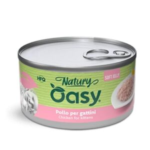 Oasy Natury soft jelly Kitten pollo lattina 150gr