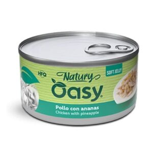 Oasy Natury soft jelly pollo con ananas lattina 150gr