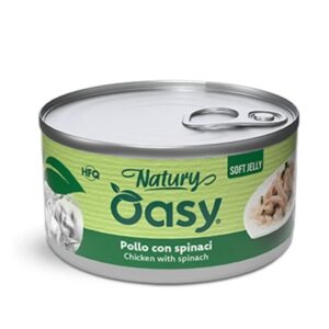 Oasy Natury soft jelly pollo con spinaci lattina 150gr