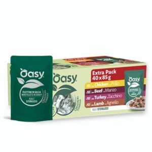 Oasy wet cat bocconcini multipack adult sterilised carne 40x85gr