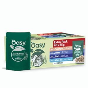 Oasy wet cat bocconcini multipack adult sterilised pesce 40x85gr