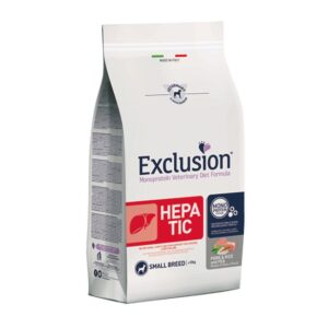 Exclusion veterinary diet hepatic maiale riso e piselli medium large 2KG