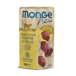 Monge natural busta kitten tonno con fegatini di pollo 80GR
