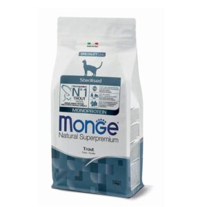 Monge sterilizzato monoproteico trota 1,5KG