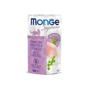 Monge supreme busta sterilizzato tonno sogliola e piselli 80GR