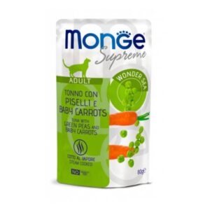 Monge supreme busta adult tonno piselli e carote 80GR