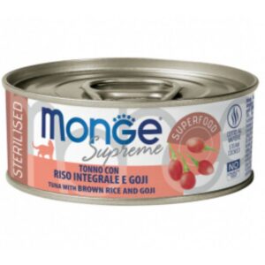 Monge supreme sterilised tonno con riso integrale e goji 80GR