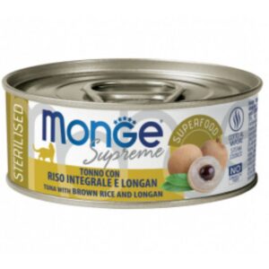 Monge supreme sterilised tonno con riso integrale e longan 80GR