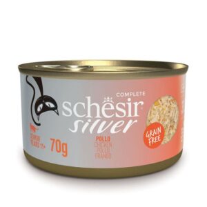 Schesir cat silver senior filetti di tonnetto e sgombro in brodo 70GR
